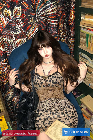 Sexy Backless Leopard Button Bodycon Mini Dress