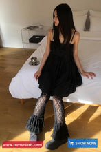 Retro Lace Ruffles Long Grunge Pants