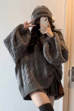 Long Sleeve Vintage V-Neck Knitted Sweater