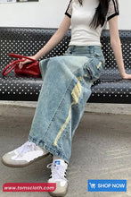 Vintage Side Ripped Long Jeans Skirts