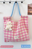 Cute Plaid Colors Casual Shoulder Bag