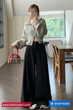 Loose Elegant Wide Leg Woolen Pants