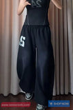Loose Wide Leg Printed Casual Sweatpants