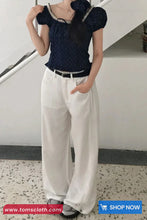 Square Collar Lace Knot Dots Pattern Shirts