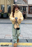 Loose Thick Plush Collar Puffer Coat Jacket