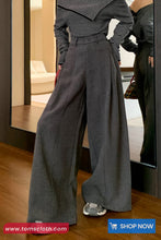 Loose Elegant Wide Leg Woolen Pants