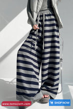Loose Knitted Winter Striped Pants