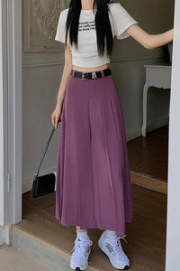 High Waist Elegant Pleated Long Skirts