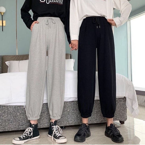 Solid Color Casual Jogger Pants