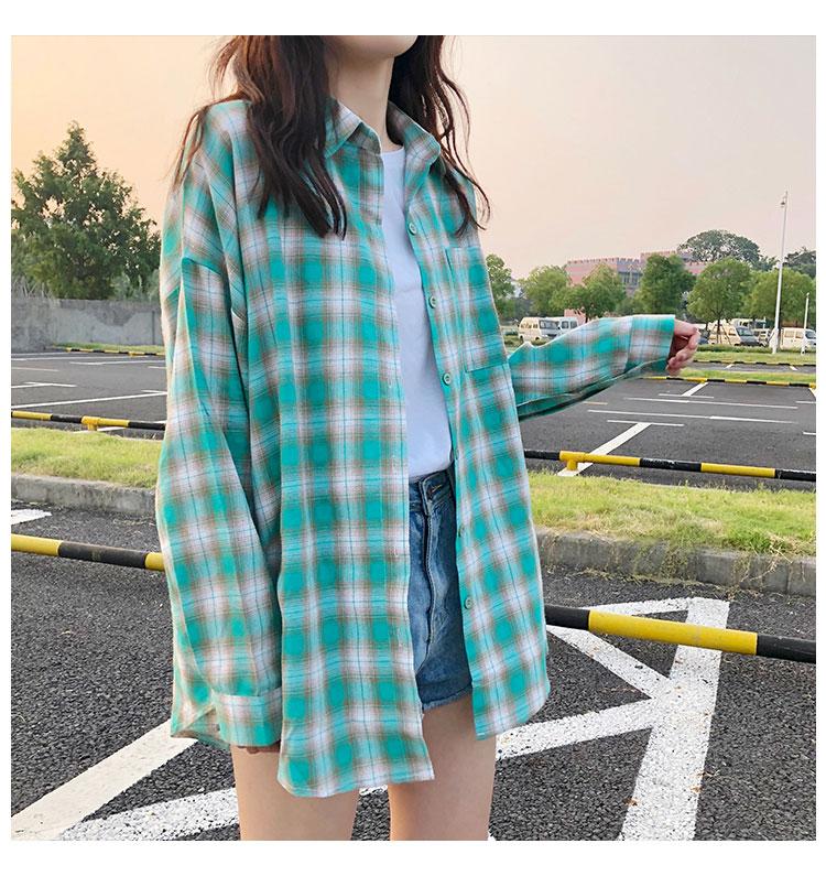 Plaid Flannel Pocket Button Shirt