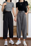 Classic Trendy Ankle Length Straight Pants