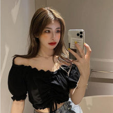 Sexy Ruffled Cropped Slim Shirts