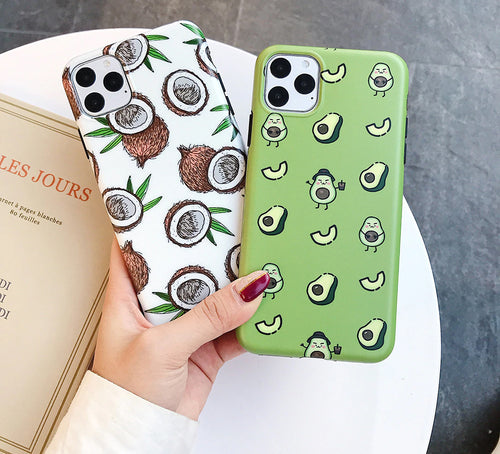 Coconut Avocado Printed Case For iPhone