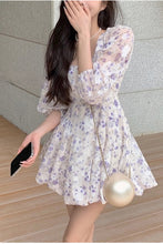 Long Sleeve Sweet Elegant Floral Mini Dress