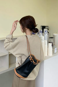 Long Sleeve Elegant Simple Striped Shirts