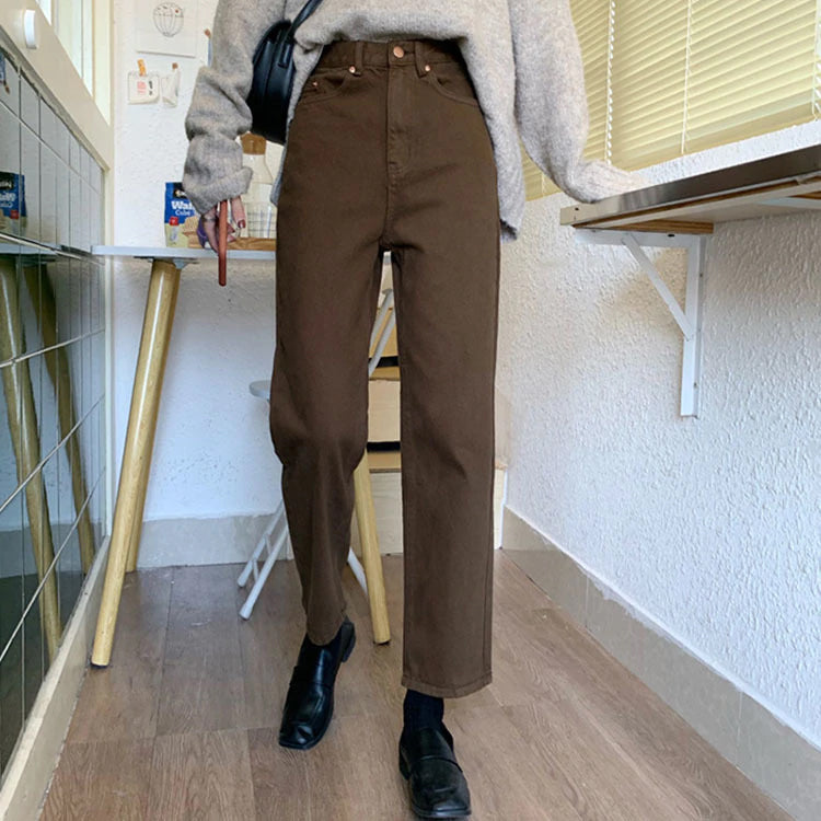 Vintage Casual Brown Jeans Pants – Tomscloth