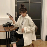 Smile Emoticon Pattern Long Sleeve Corduroy Blouse