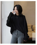 Long Sleeve Simple Basic Loose Shirts