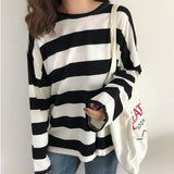 Long Sleeve Oversized Striped Shirt