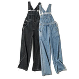 Loose Solid Retro Denim Jumpsuits