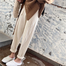 High Waist Knitted Ankle Length Pants