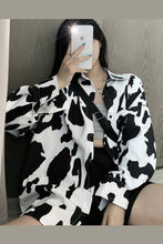 Cow Pattern Printing Loose Shirt