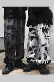 High Waist Tie Dye Wide Leg Cargo Pants