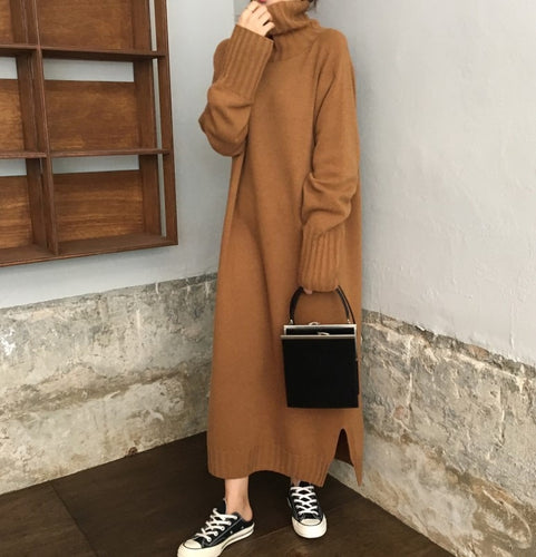 Super Long Oversized Knitted Sweater