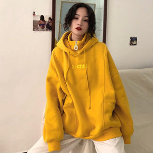 X-Chill Letter Oversized Hoodie