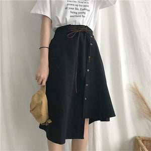 Casual A-Line Asymmetrical Skirt