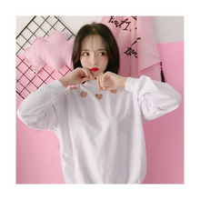 Heart Hollow Out Casual Long Sleeve Shirt