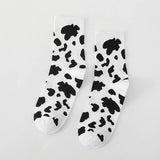 Cow Milk Pattern Socks
