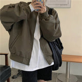 Loose Casual Bomber Coat Jacket
