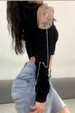 Long Sleeve Sexy Off Shoulder with Chain