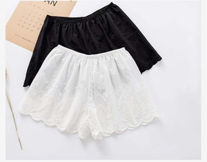 3D Embroidery Sexy Holllow Out Lace Shorts Pants
