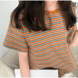 90's Retro Stripes Casual Loose Shirt