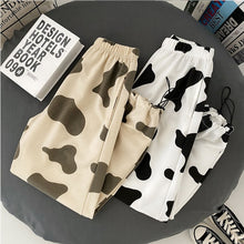 Milk Cow Printed Wide Leg Sweatpants