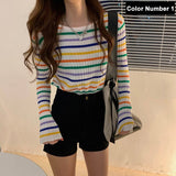 Long Sleeve Striped Colors Sweater