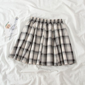 High Waist Mini Short Kawaii Plaid Skirt