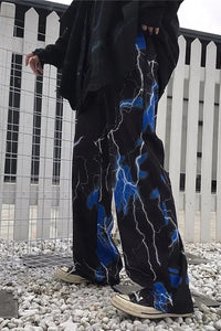 Thunder Lightning Printed Long Hip Hop Pants