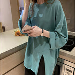 Long Sleeve Loose Split Design Shirts