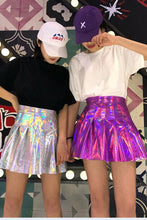 Pleated Holographic Shorts Skirt