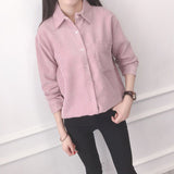 Corduroy Long Sleeve Casual Blouse 