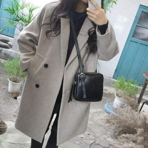 Thin Wool Blend Coat