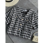 Short Sleeve Retro Plaid Blouse Shirt