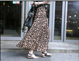 Sexy Leopard Pleated Slim Skirt