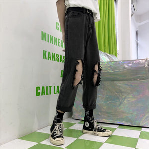 Hip Hop Ripped Sexy Long Jeans Pants