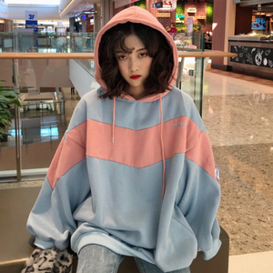 Loose Oversized Patchwork Hoodie