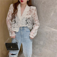 Long Sleeve Lace Flowers Short Jacket