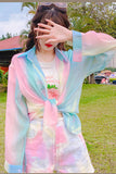 Pastel Colors Sun Proof Chiffon Blouse Shirt